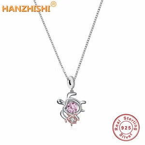 925 Sterling Silver Tortoise Necklace Animal Pendant Birthday Gift