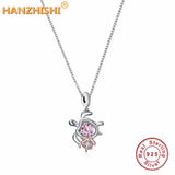925 Sterling Silver Tortoise Necklace Animal Pendant Birthday Gift