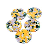 Tortoise Shell Acrylic Earring Charms Circle Coin Pendants