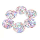 Tortoise Shell Acrylic Earring Charms, Circle Coin Pendants, Jewelry Findings