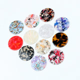 Tortoise Shell Acrylic Earring Charms, Circle Coin Pendants, Jewelry Findings