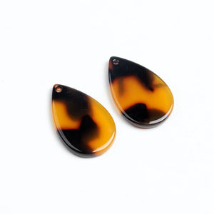 Tortoise Shell Beads Earring Charms Drop Pendants ACE256