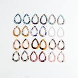 Tortoise Shell Beads Acetate Earring Charms Drop Shaped Pendants ACE101