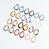 Tortoise Shell Beads Acetate Earring Charms Drop Shaped Pendants ACE101