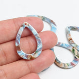 Tortoise Shell Beads Acetate Earring Charms Drop Shaped Pendants ACE101