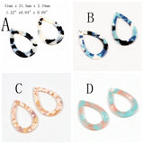 Tortoise Shell Beads Acetate Earring Charms Drop Shaped Pendants ACE101