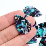 Tortoise Shell Beads Acrylic Earring Charms Drop Shaped Pendants