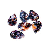 Tortoise Shell Beads Acrylic Earring Charms Drop Shaped Pendants