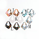 Tortoise Shell Acetate Earring Charms Teardrop Pendants ACE233