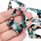 Tortoise Shell Acetate Earring Charms Teardrop Pendants ACE233