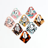 Tortoise Shell Acetate Earring Charms Teardrop Pendants ACE233