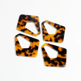 Tortoise Shell Acetate Earring Charms Teardrop Pendants ACE233