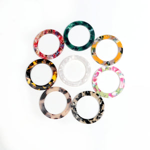 Tortoise Shell Acrylic Bead Earring Charm