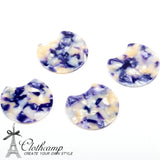 Tortoise Shell Acrylic Earring Charms, Boho Pendants, 36mm-ACE182