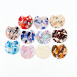 Tortoise Shell Earring Charm, Acrylic Beads, Circle Cutout Earrings Parts