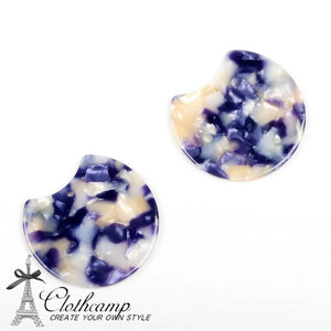 Tortoise Shell Acrylic Earring Charms, Boho Pendants, 36mm-ACE182