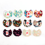 Tortoise Shell Acrylic Earring Charms, Boho Pendant Parts