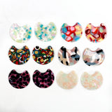 Tortoise Shell Acrylic Earring Charms, Boho Pendant Parts