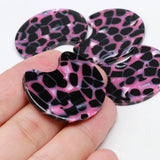Tortoise Shell Acrylic Earring Charms, Boho Pendant Parts