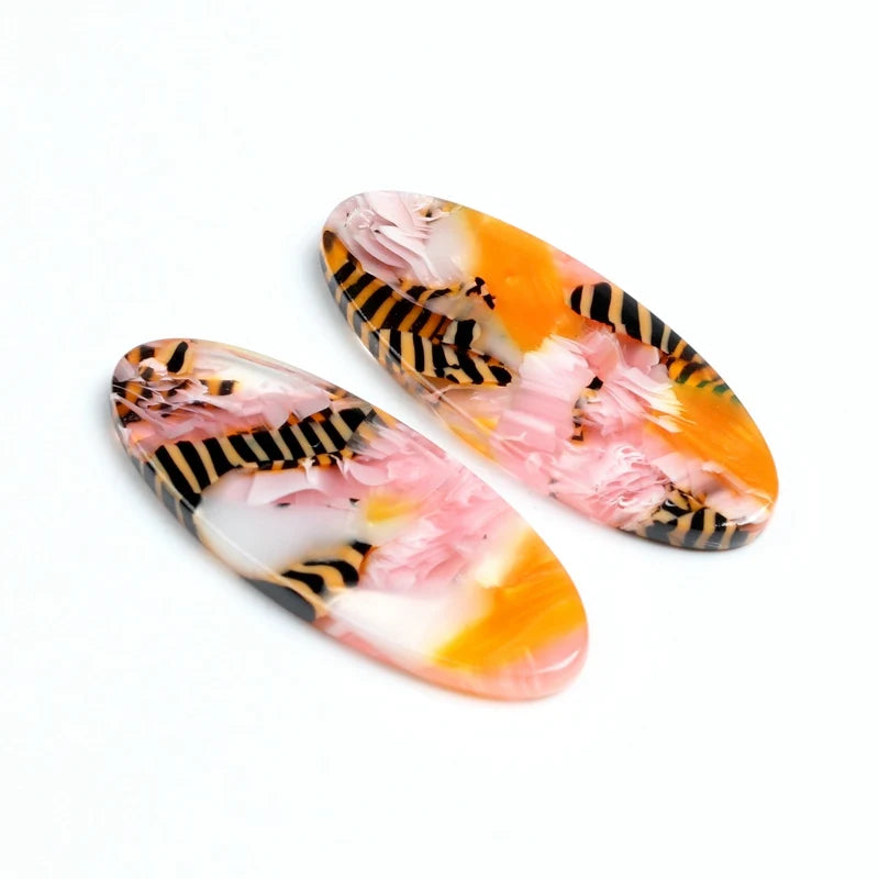 Acetate Acrylic Oval Charms for Earrings