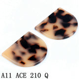 Tortoise Shell Dangle Earrings Charm Acrylic Pendants