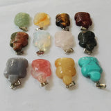 Tortoise Stone Turtle Charms Pendant for Jewelry Making Necklaces 12pcs