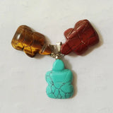 Tortoise Stone Turtle Charms Pendant for Jewelry Making Necklaces 12pcs