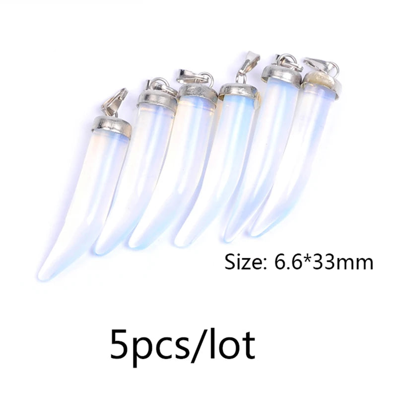 Opal Stone Lampwork Glass Beads for Necklace Making