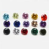 15pcs 4-10mm Loose Round Cubic Zirconia CZ Gemstone