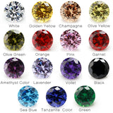15pcs 4-10mm Loose Round Cubic Zirconia CZ Gemstone