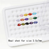 15pcs 4x8mm~6x12mm Loose Marquise CZ Synthetic Gemstone