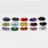 15pcs 4x8mm~6x12mm Loose Marquise CZ Synthetic Gemstone