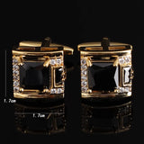 Square Zircon Stone Cufflinks for Man Shirt Suit