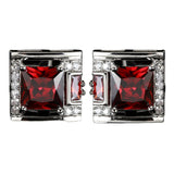 Square Zircon Stone Cufflinks for Man Shirt Suit