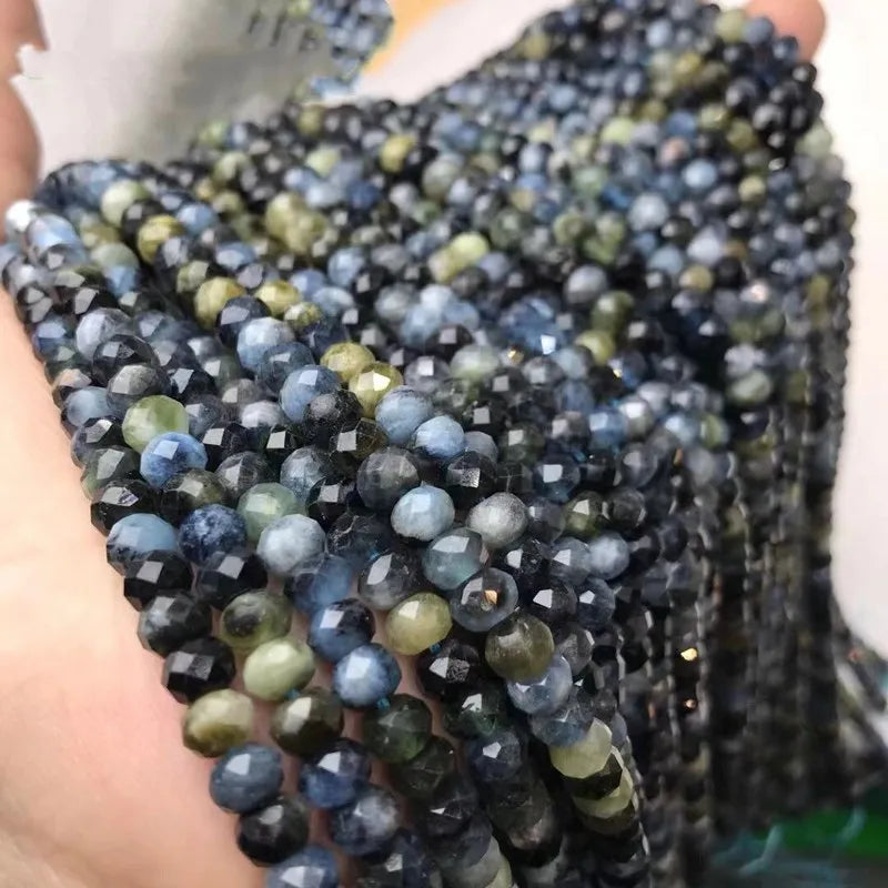 Tourmaline 6x4mm Roundelle Faceted Loose Beads for DIY Jewelry Making