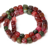 Tourmaline Natural Stone Cube Agates Beads 8x8mm