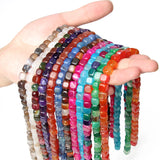 Tourmaline Natural Stone Cube Agates Beads 8x8mm