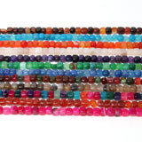 Tourmaline Natural Stone Cube Agates Beads 8x8mm