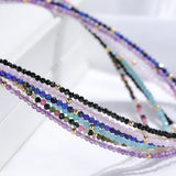 Tourmaline Necklace Freshwater Pearl Choker Spinel Stainless Steel Jewelry