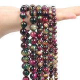 Tourmaline Tiger Eye Stone Beads for Jewelry Making