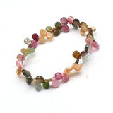 Tourmaline Drop Bracelet 7.5 Inch Genuine Gemstone Beads