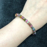 Natural Tourmaline Faceted Roundelle Bracelet 3*6.5mm Beads