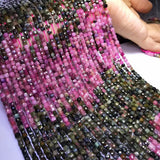 Gradient Tourmaline Loose Beads 4-4.5mm Faceted 14inch