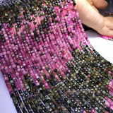 Gradient Tourmaline Loose Beads 4-4.5mm Faceted 14inch