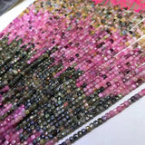 Gradient Tourmaline Loose Beads 4-4.5mm Faceted 14inch