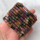 Tourmaline Roundelle 5-5.5mm Bracelet Nature Beads