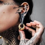 2PCS 316 Stainless Steel Ear Weights for Stretched Lobe Piercing