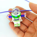 Toy Figure Pendant Necklace Hero Bat Captain Man Figure Charm Necklace For Kids