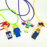Toy Figure Pendant Necklace Hero Bat Captain Man Figure Charm Necklace For Kids