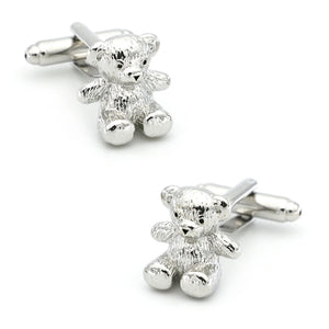 Teddy Bear Brass Silver Cufflinks Wholesale